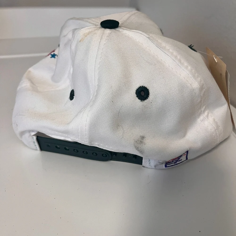 Bug Atlanta 1996 Olympic Games White and Green Snap Back Cap NOS